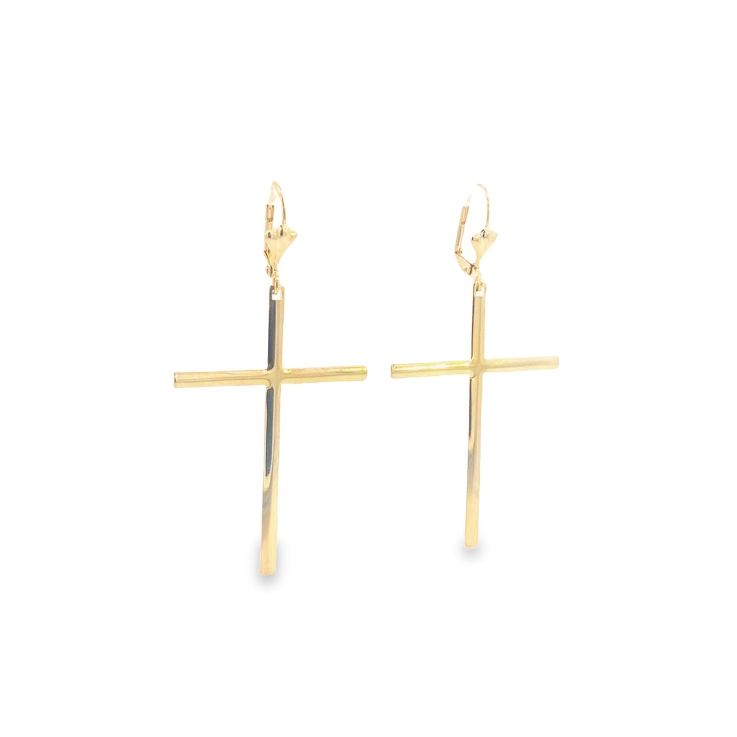 Large Cross Dangle Earrings