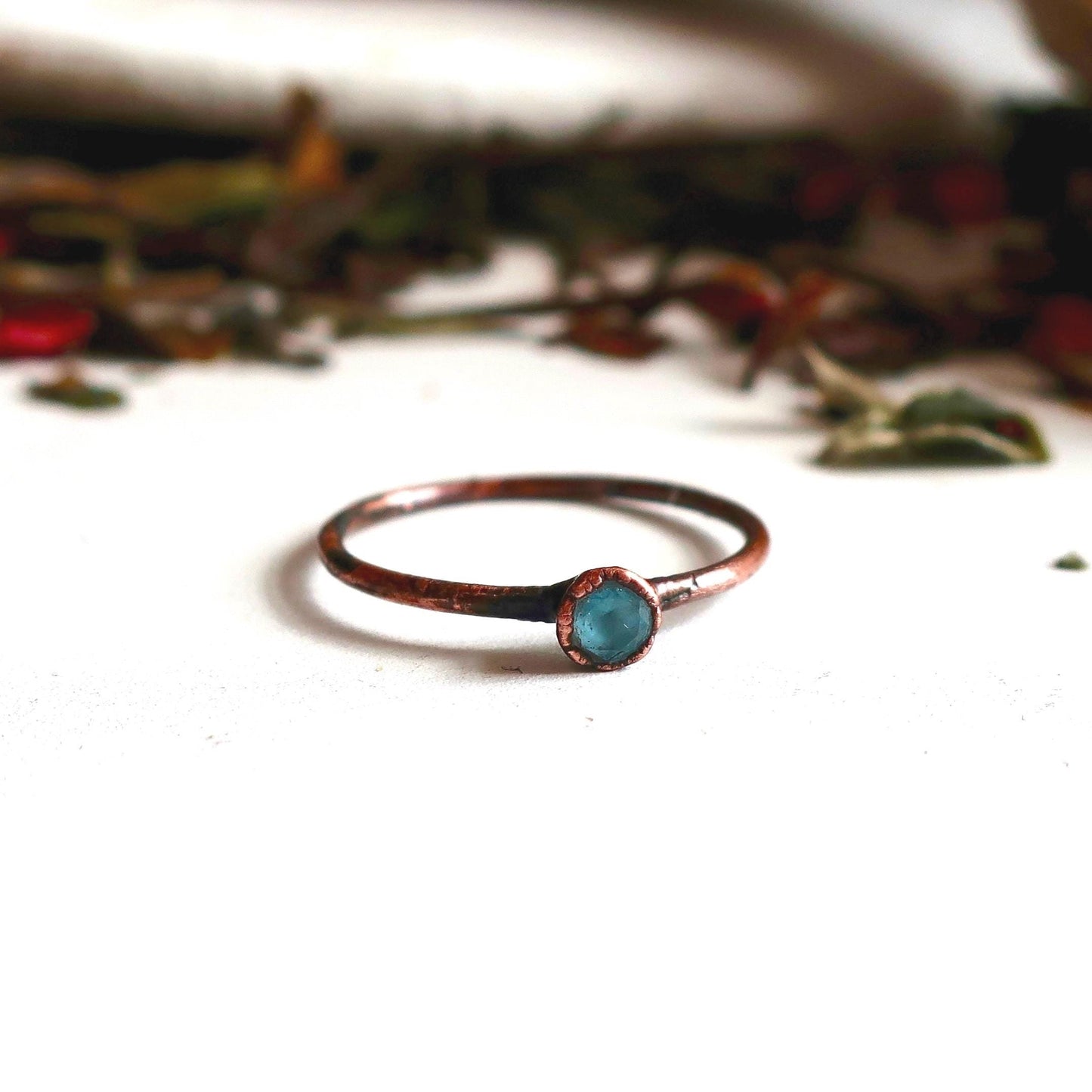 Blue Topaz Ring – Boho Charm | Handmade by Blackbird & Sage