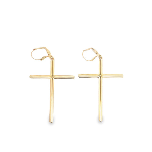 Large Cross Dangle Earrings
