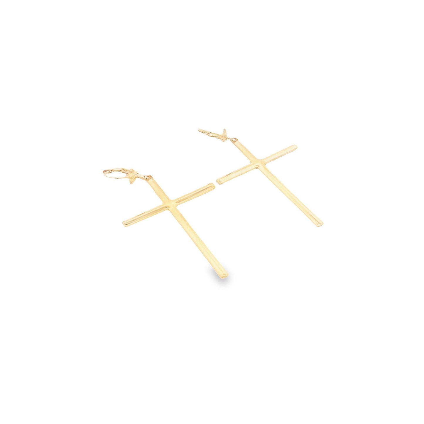 Large Cross Dangle Earrings