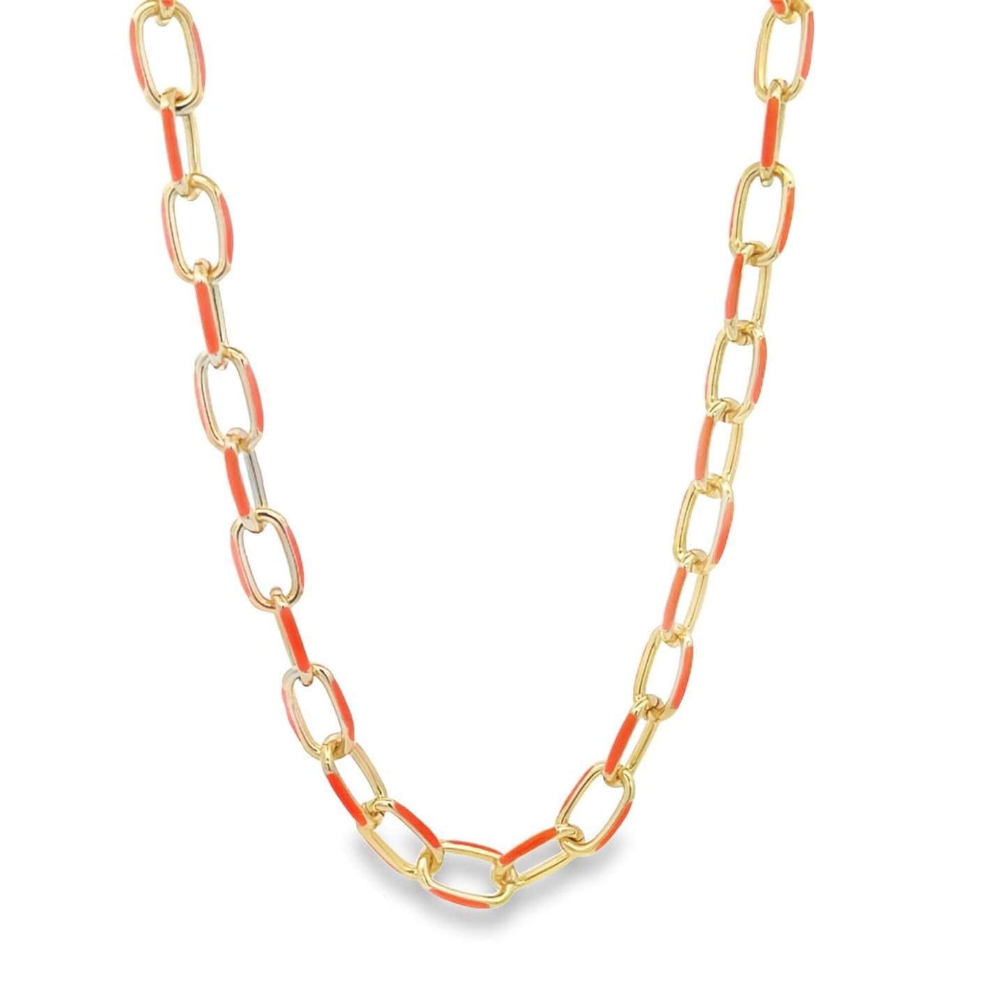 Enamel Paperclip Chain Bracelet (F85/I475)