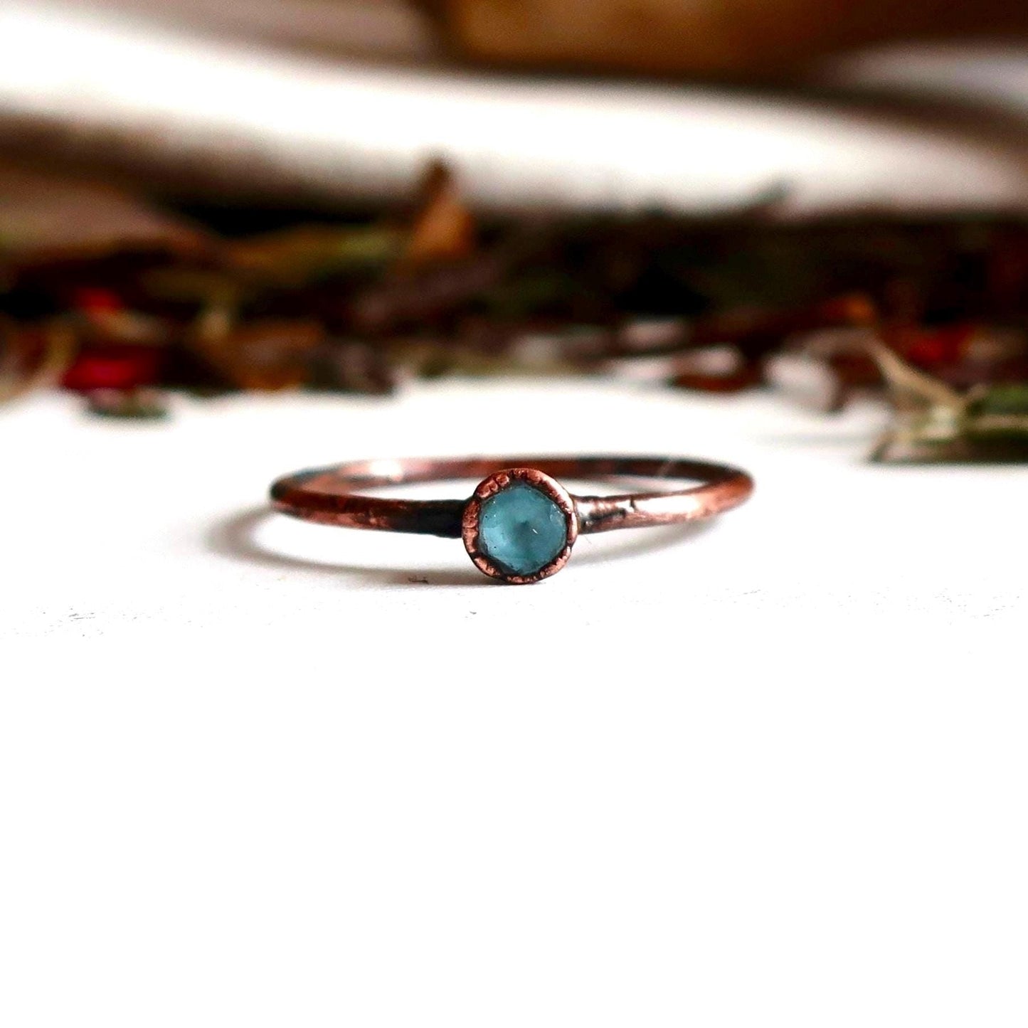 Blue Topaz Ring – Boho Charm | Handmade by Blackbird & Sage